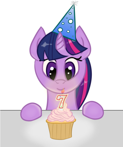 Rhythmpixel, Birthday Candles, Candle, Cupcake, Derpibooru - Cartoon (516x646), Png Download