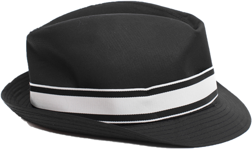 Picture Of Trilby Hat Black & White - Hat (600x600), Png Download