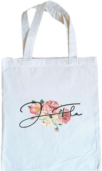 Floral Tote Bag - Salão De Beleza (600x600), Png Download