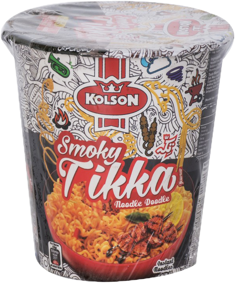 Kolson Smokey Tikka Instant Cup Noodles - Kolson Cup Noodles (1000x1000), Png Download