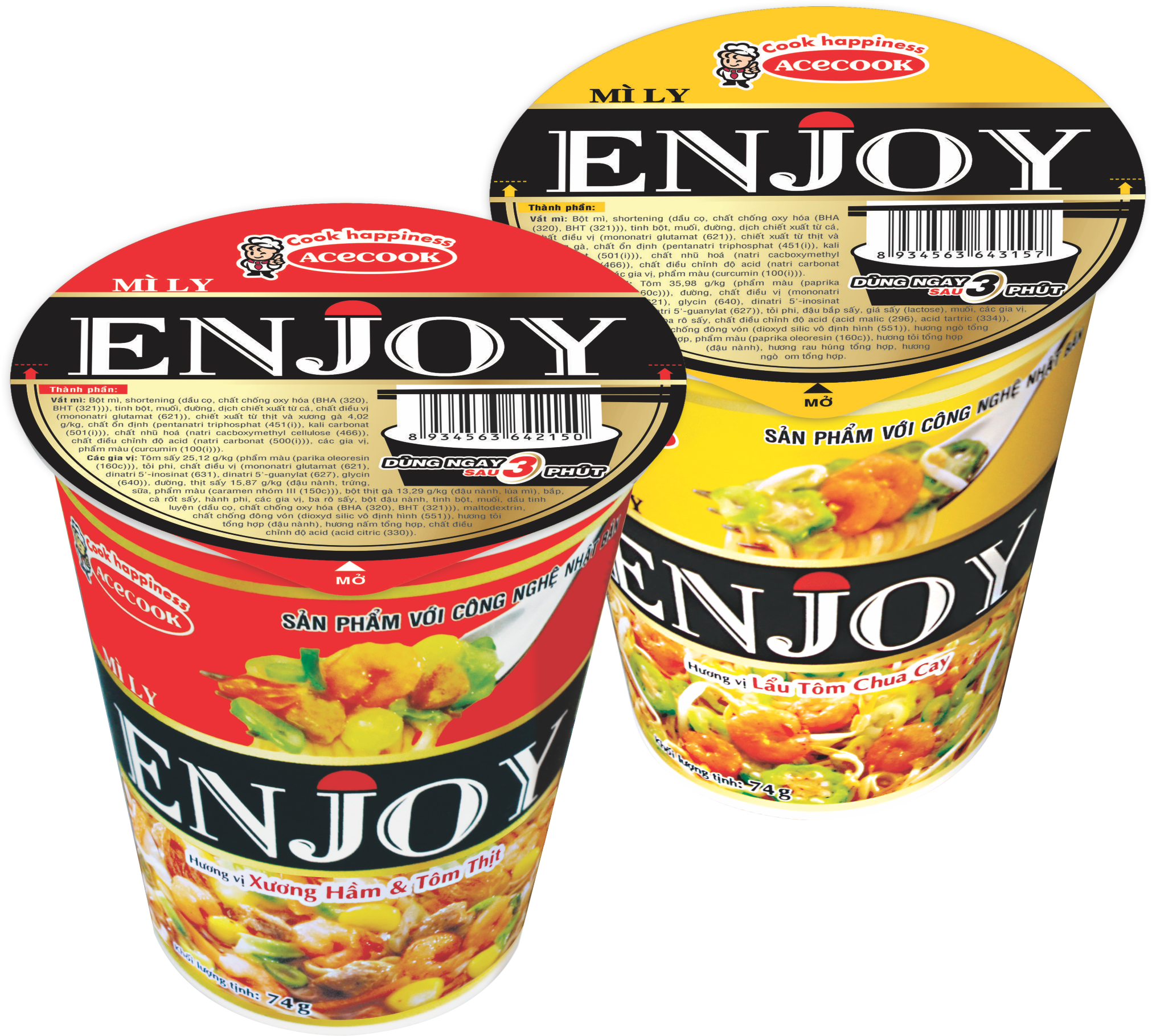 Interesting Experience With Enjoy Cup Noodle, Brand - Mì Ly Enjoy (2023x1819), Png Download
