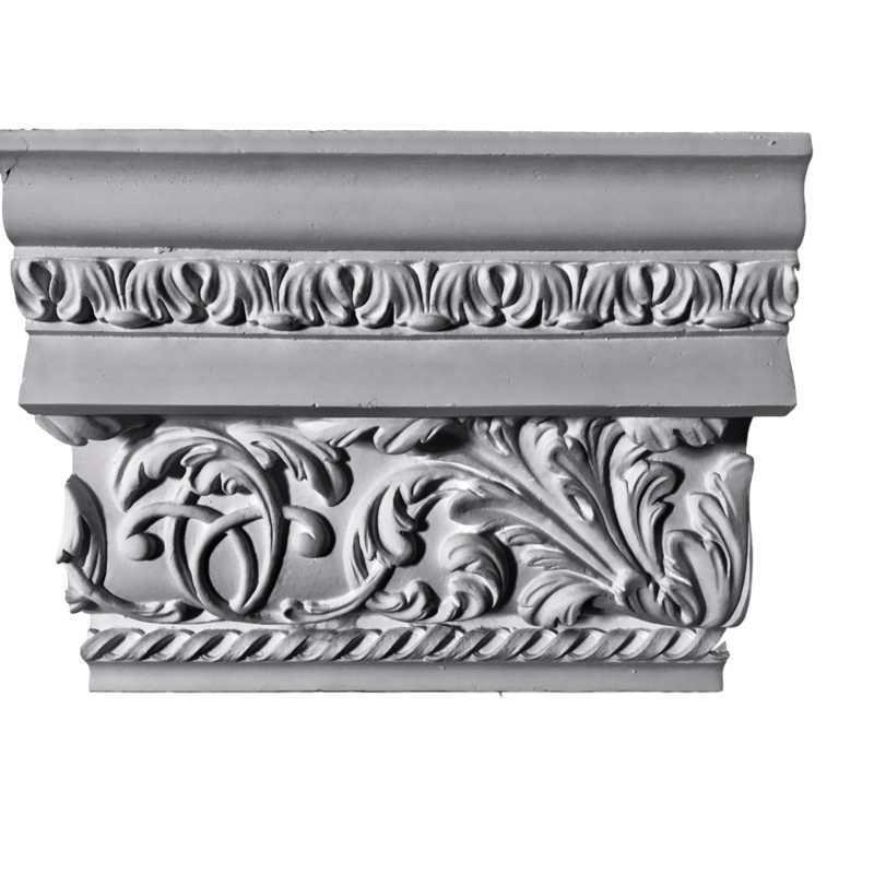 Plaster Crown Molding Georgian 6" P X 7-1/2" D X - Crown Molding (800x800), Png Download