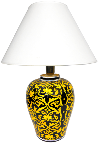 Damasco Nero Lamp 35 Cm - Lampshade (494x659), Png Download