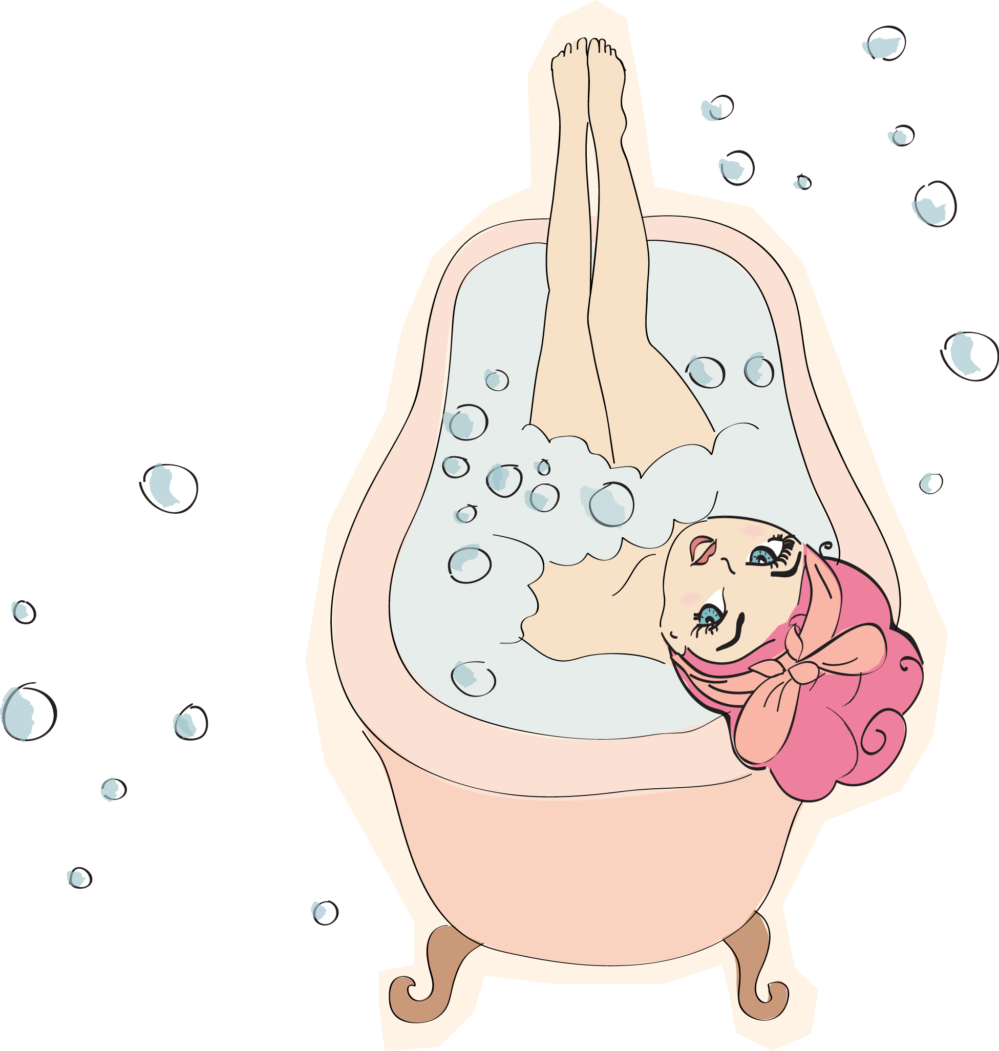 Bath Bombs - Cartoon (1951x2052), Png Download
