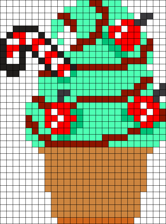 Mint Chocolate Icecream Perler Bead Pattern / Bead - Mint Chocolate (547x736), Png Download