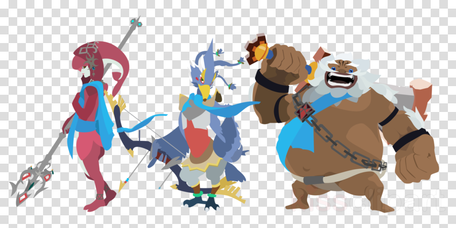 The Legend Of Zelda - Zelda Breath Of The Wild Champions (900x450), Png Download