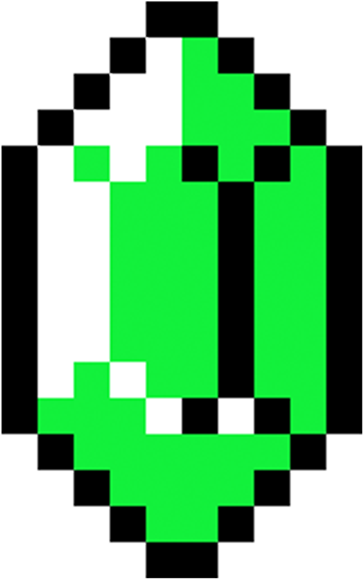 Anyone Remember This Gem - Legend Of Zelda Rupee Pixel Art (894x894), Png Download