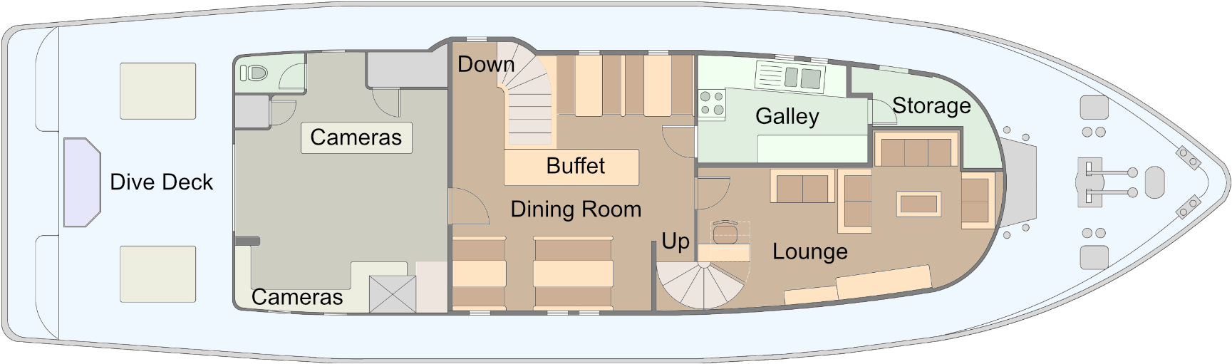 Deck Plans - Floor Plan (1920x572), Png Download