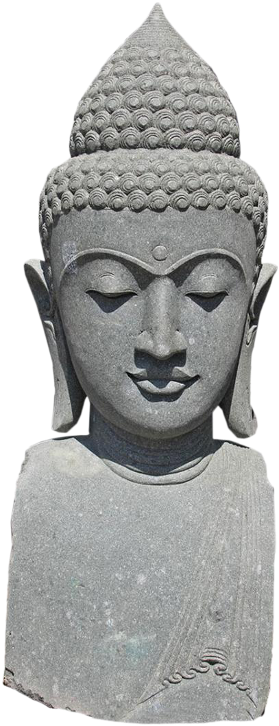 Stone Carved Buddha Head On Chairish - Carving (1200x1200), Png Download