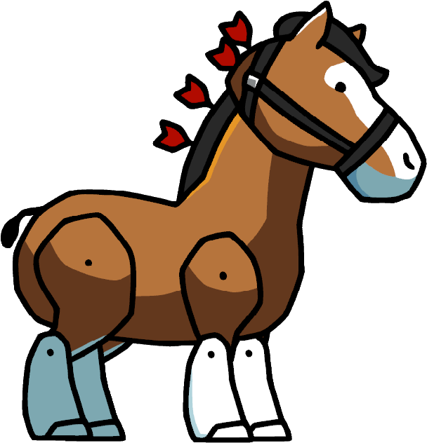 Trojan Horse Clipart Scribblenauts (608x632), Png Download