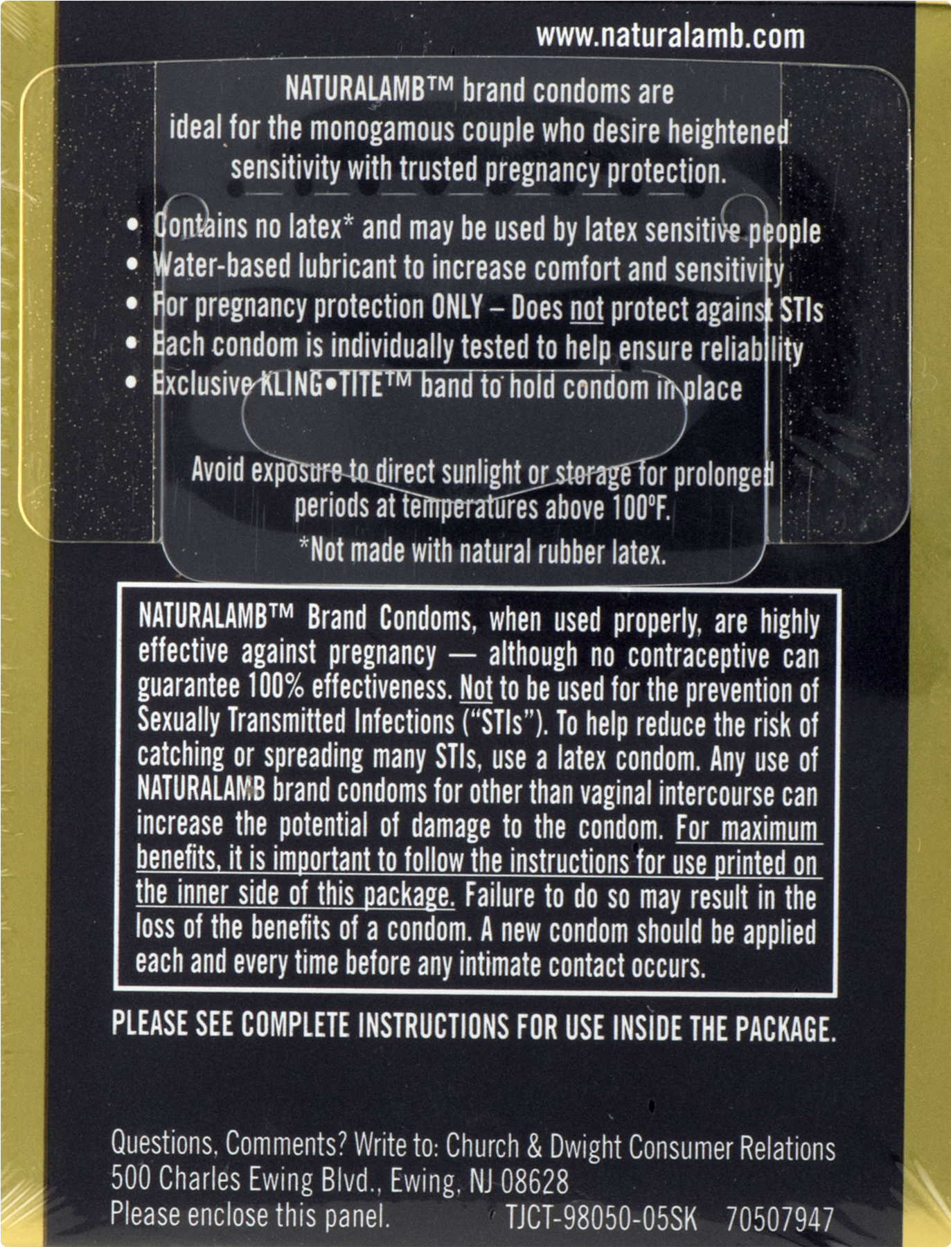 Trojan Naturalamb Condom Lubricated Natural Skin (1800x1800), Png Download