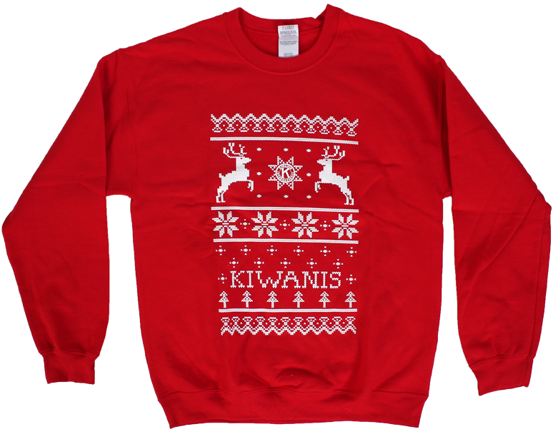 Kiwanis Ugly Holiday Sweatshirt Image - Long-sleeved T-shirt (800x800), Png Download
