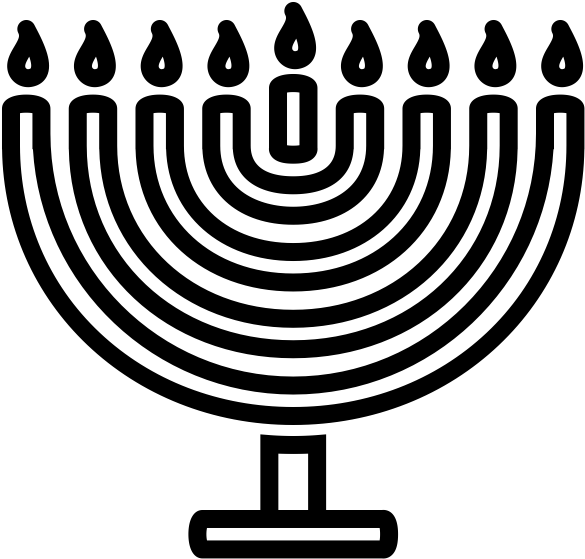 Hanukkah Menorah Png (600x600), Png Download