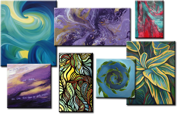 Innovative Abstract Paintings By American Artist Ginny - Art (750x489), Png Download