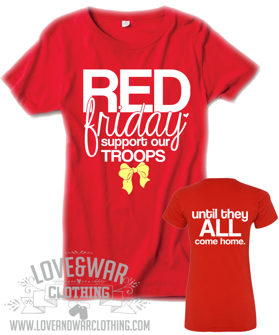 Support Our Troops Until They All Come Home Top, $27 - Red Friday Support Our Troops Until They Come Home (900x1200), Png Download