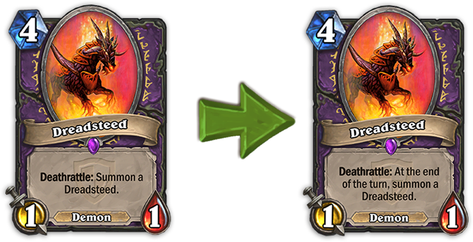 Dreadsteed Cardchange - Hearthstone Battlecry Card (952x487), Png Download