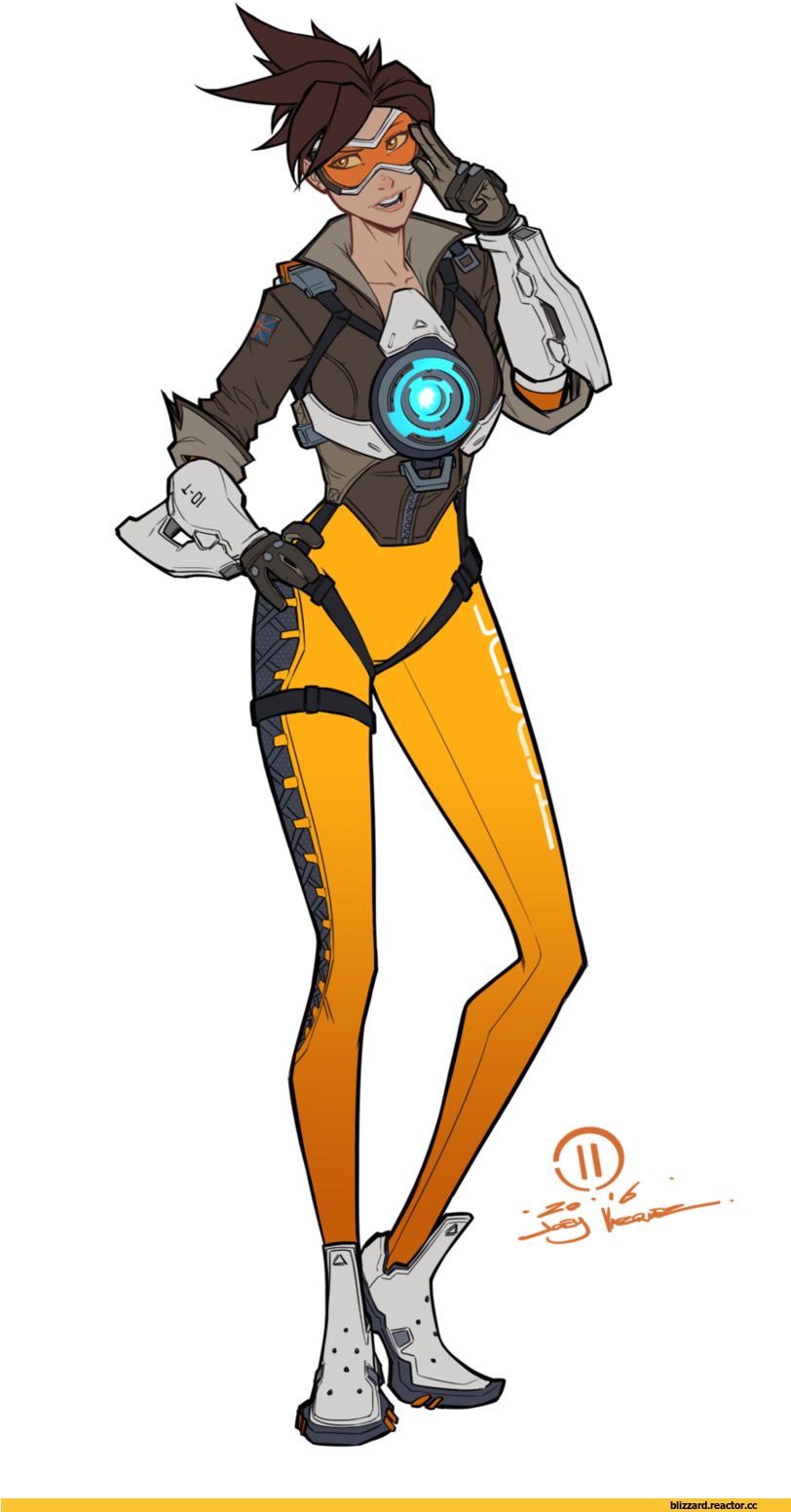 Overwatch Art - Overwatch Tracer Gun Holster (811x1624), Png Download
