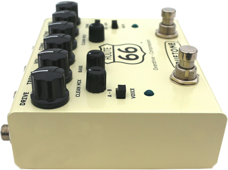 V3rt66-side1 - Truetone V3 Route 66 Overdrive And Compressor Pedal (1000x808), Png Download