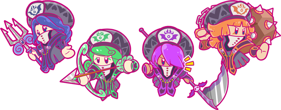 0 서 Kirby Super Star Ultra Kirby's Epic Yarn Kirby - Kirby Star Allies Mage Sisters (960x377), Png Download