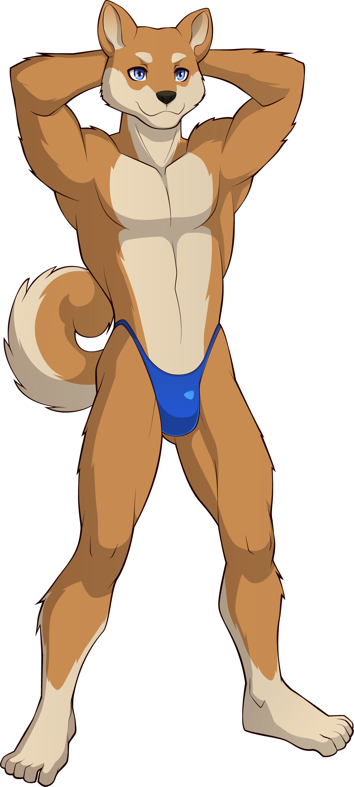 Furry Wearing Speedo (1227x2722), Png Download