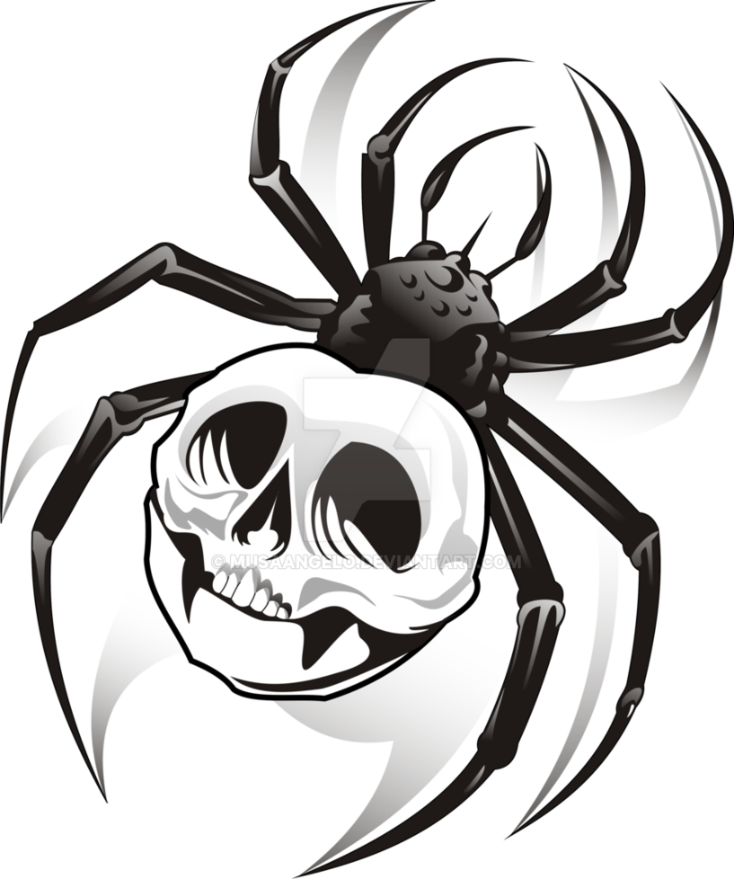 Spider Net Png Tattoos (817x978), Png Download