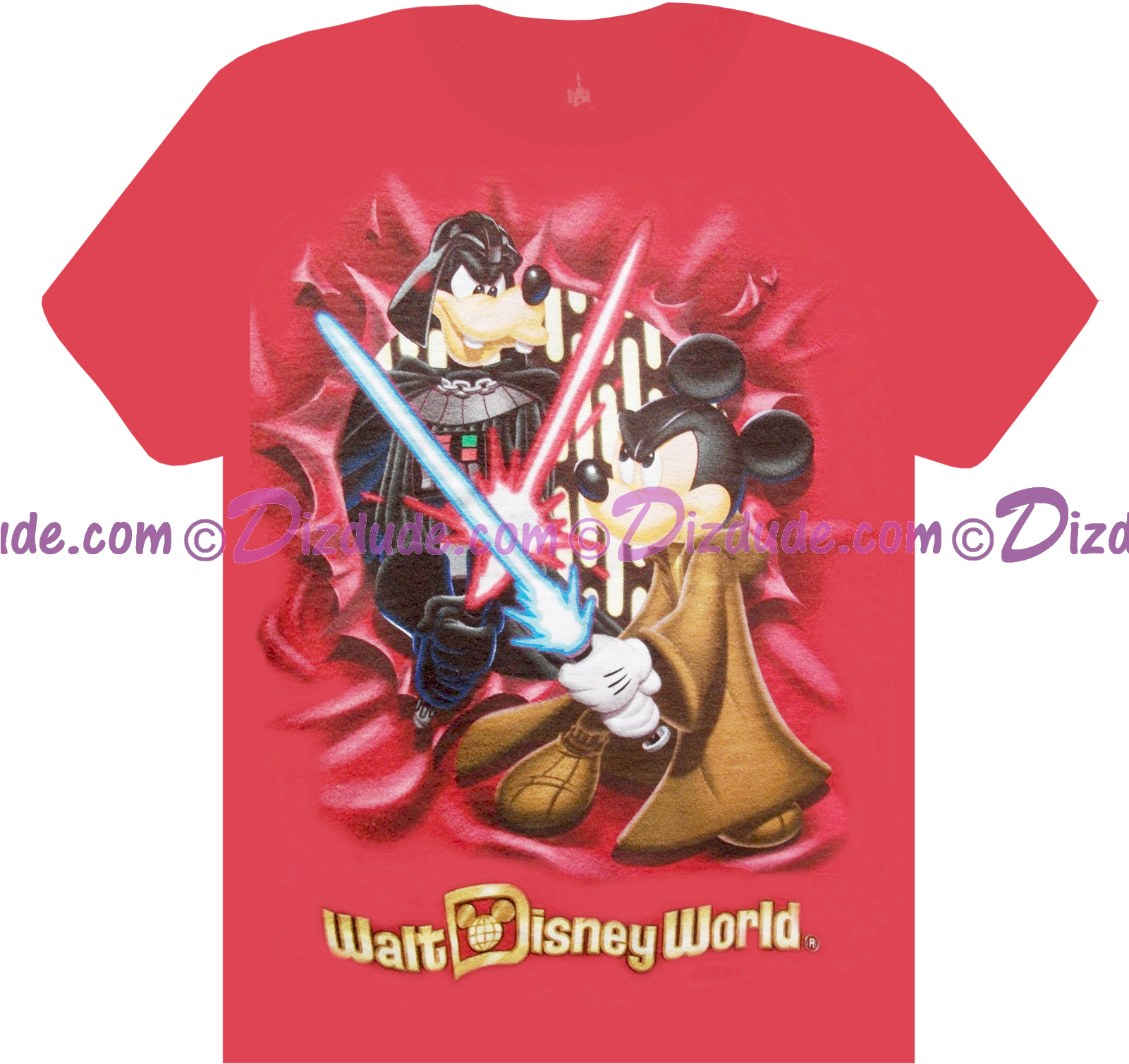 Disney Star Wars Jedi Mickey Vs Darth Goofy Peek A - Active Shirt (1600x1694), Png Download