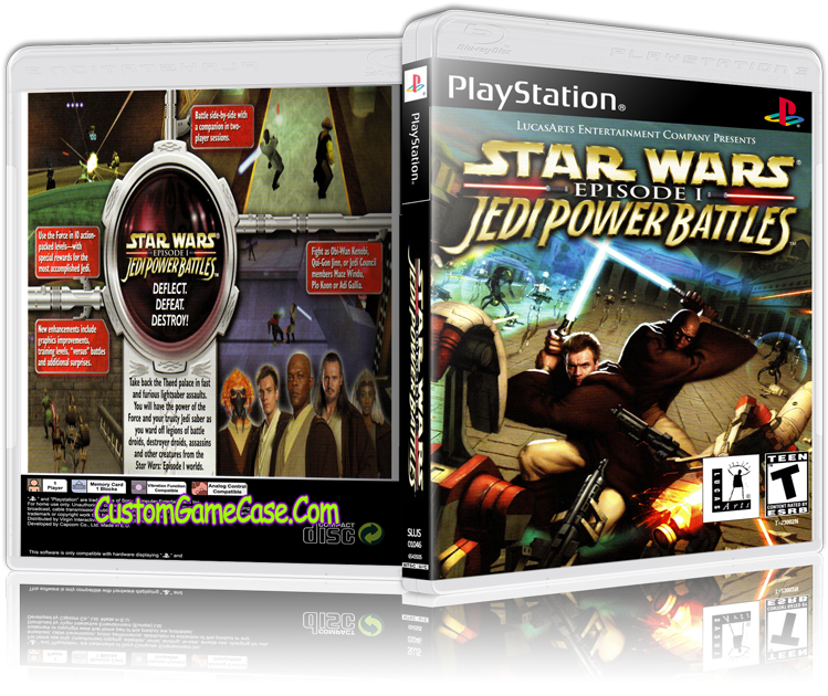 Star Wars Episode I Jedi Power Battles - Star Wars Episode I Jedi Power Battles Playstation (800x631), Png Download