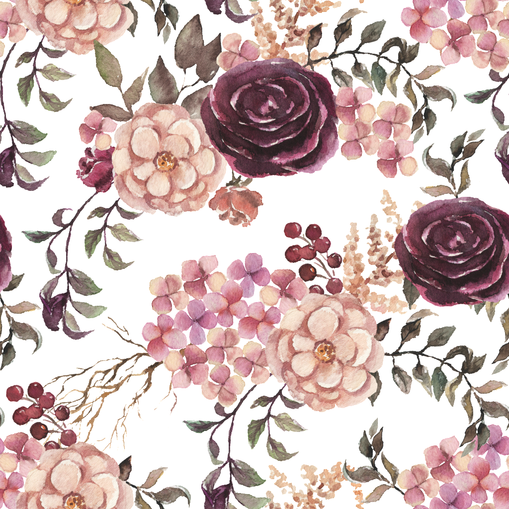 Plant Beautiful Flower Background - Watercolor Painting (1024x1024), Png Download