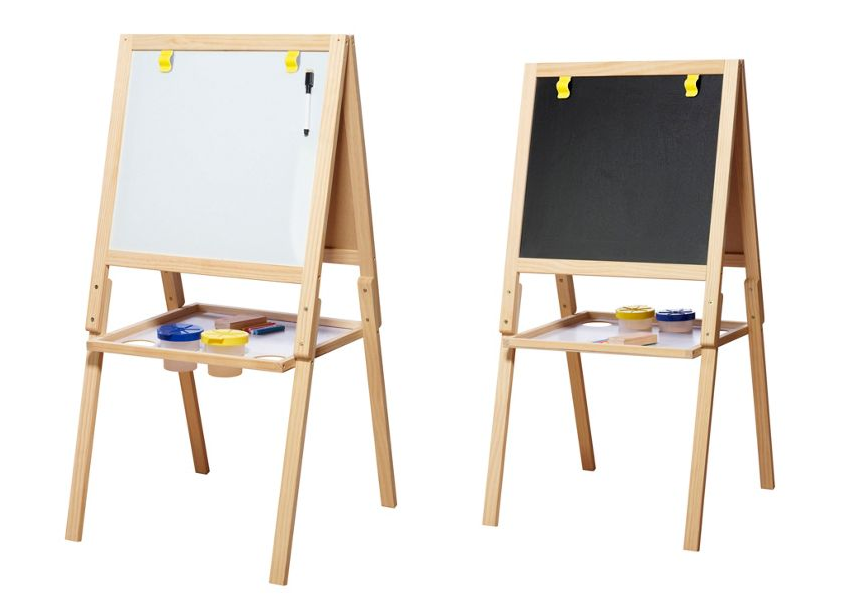 Casdon Double Sided Wooden Easel 2 In 1 Chalkboard (853x853), Png Download