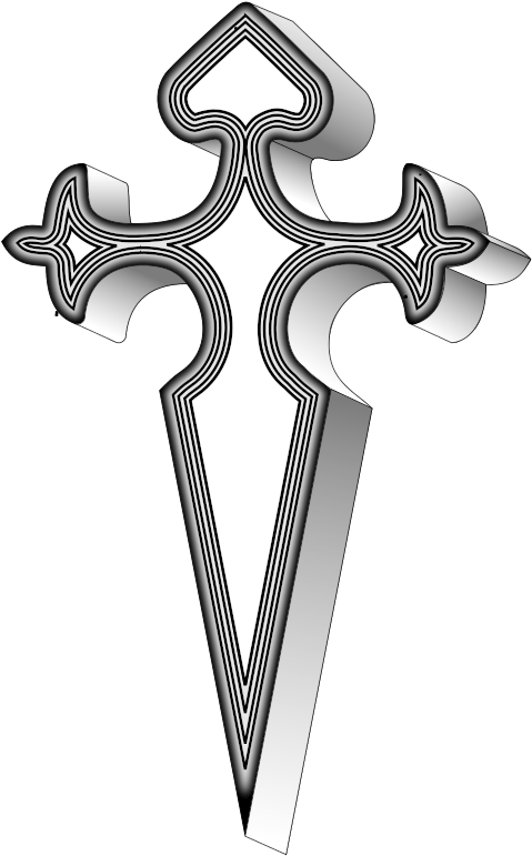 This Png File Is About Cross , Santiago (533x800), Png Download