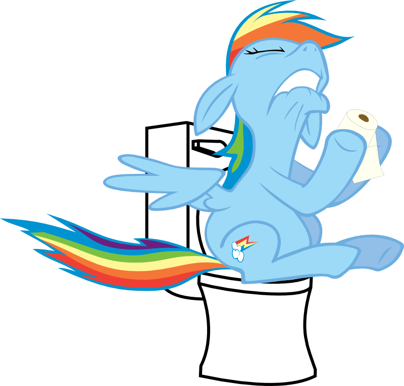 But Why, Constipated, Edit, My Life Is Ruined, Rainbow - Rainbow Dash Toilet (800x766), Png Download