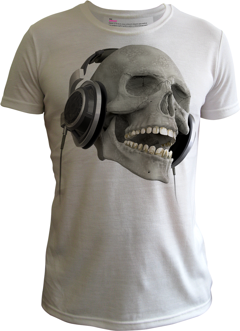 Yukio Skull Phones Men White - Alpe De Huez Shirts (800x1101), Png Download