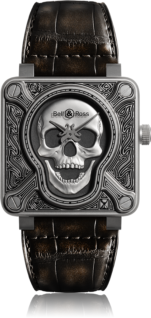 Br 01 Burning Skull - Bell & Ross Br 01 Burning Skull (915x1095), Png Download