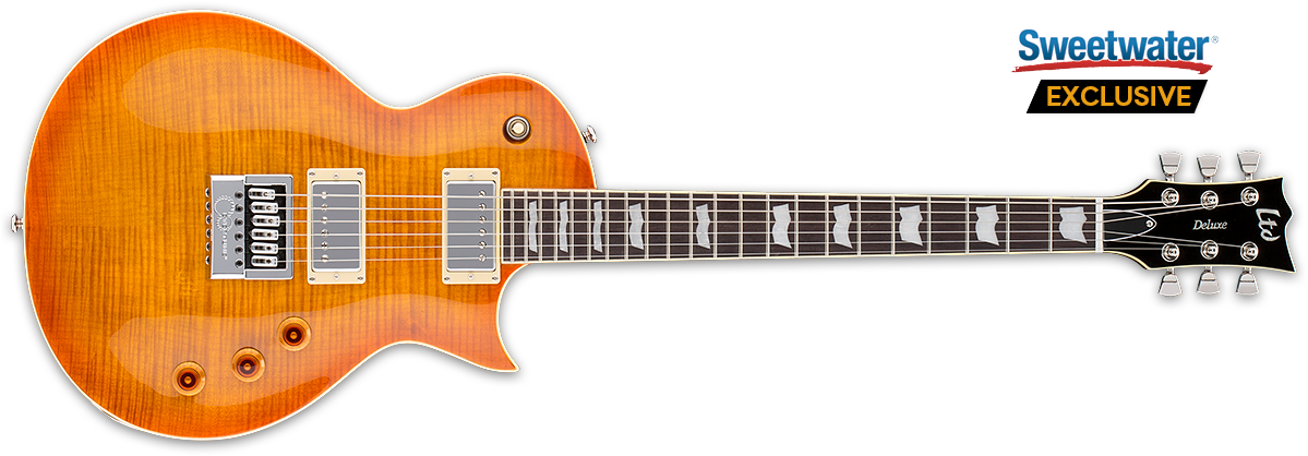This Guitar Is Also Available In A Fantastic Vintage - Esp Ltd Ec-1000 T Ctm Dmz Sw (1200x427), Png Download