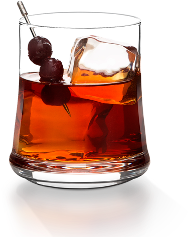 The Grand Manhattan Cocktail Glass - Old Fashioned (1303x656), Png Download