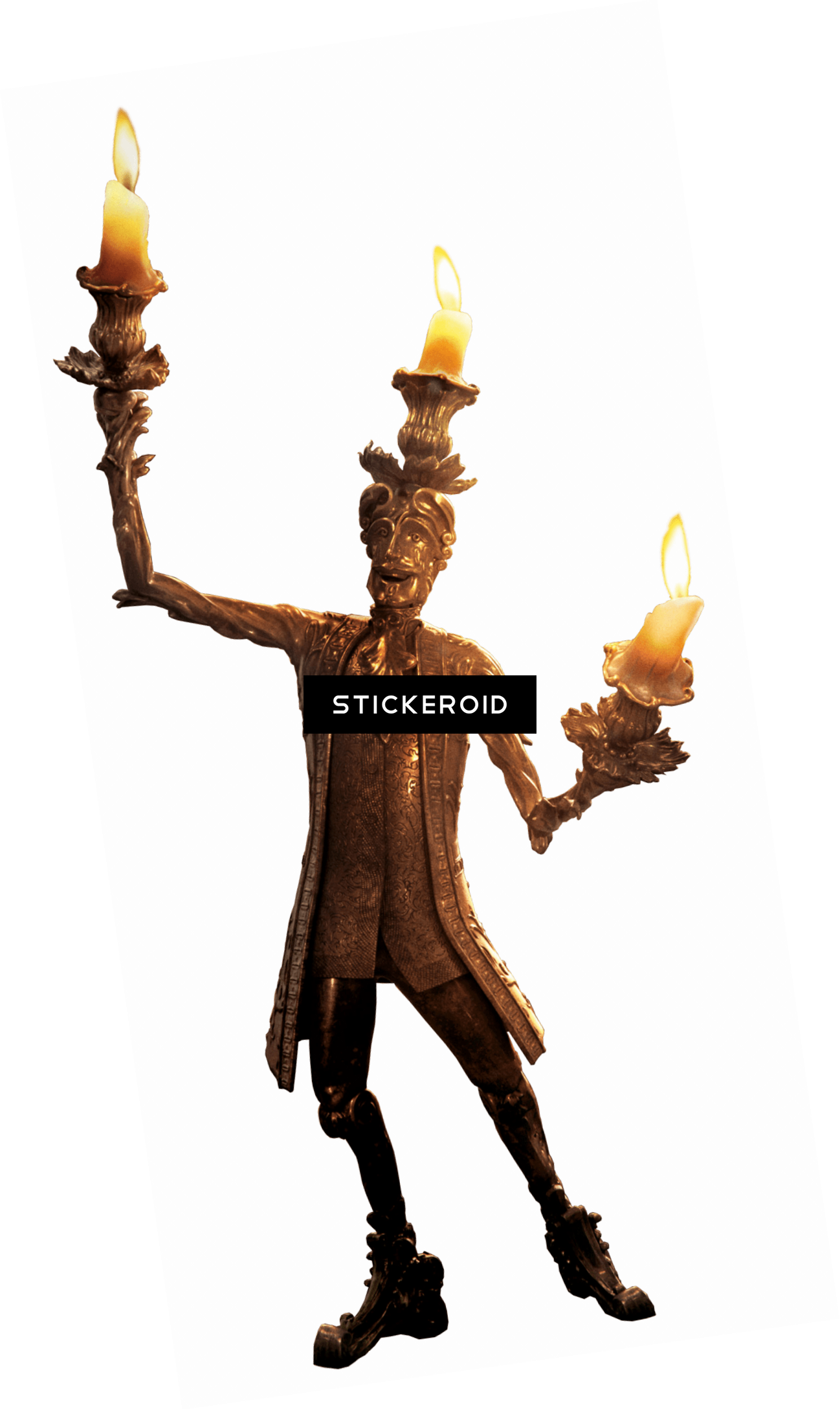 Cogsworth Movie - Limited Edition Lumiere Candlestick (1298x2176), Png Download