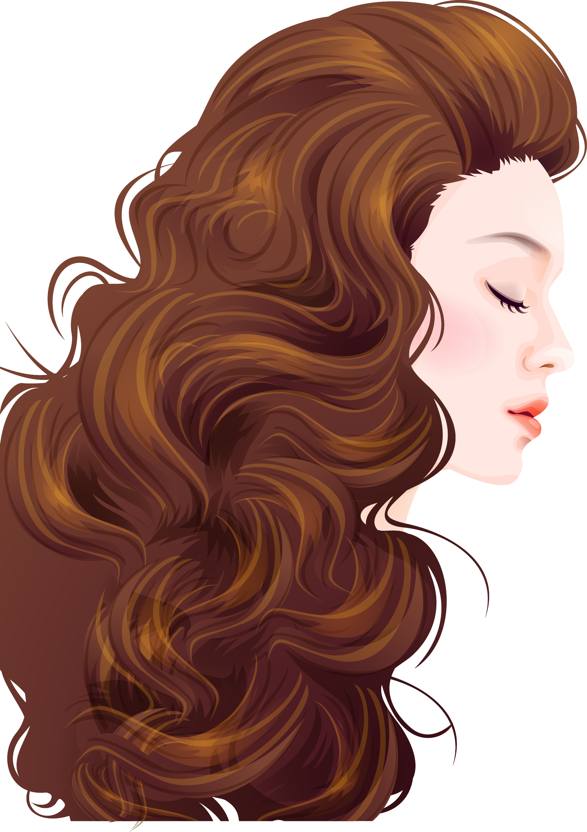 Cape Transparent Girl Haircut Svg Library Stock - Peinado Ilustracion (1866x2643), Png Download