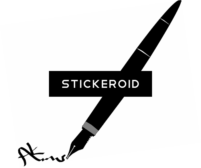 Writing Pen - Calligraphy (702x587), Png Download