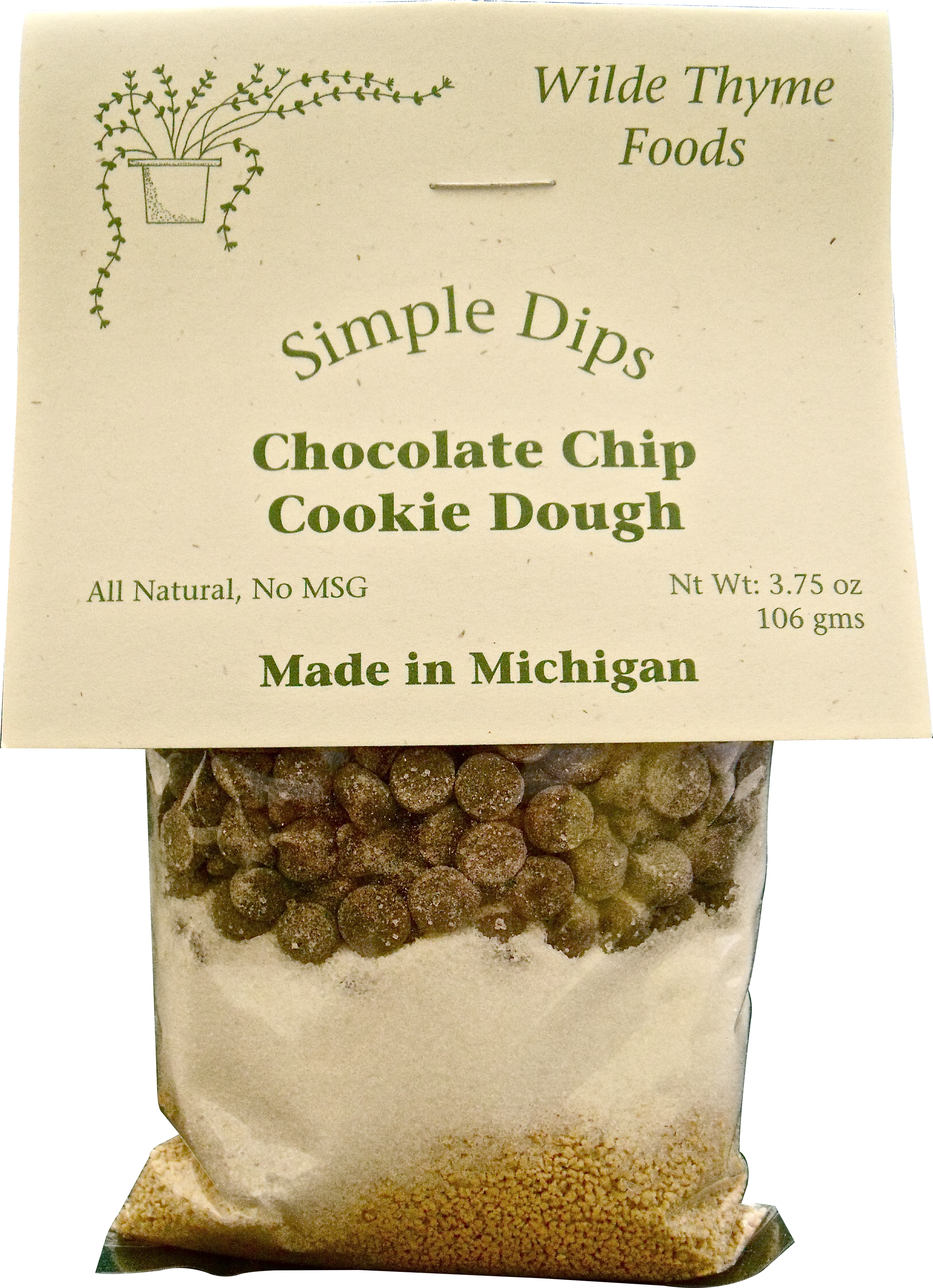 Chocolate Chip Cookie Dough - Mung Bean (2434x3362), Png Download