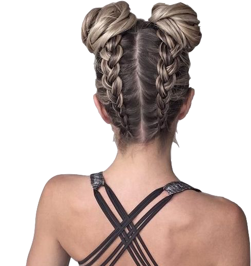 Nowadays, Braids Aren& Just A Quick Fix To Easily Manage - Peinados De Dos Moños (564x563), Png Download