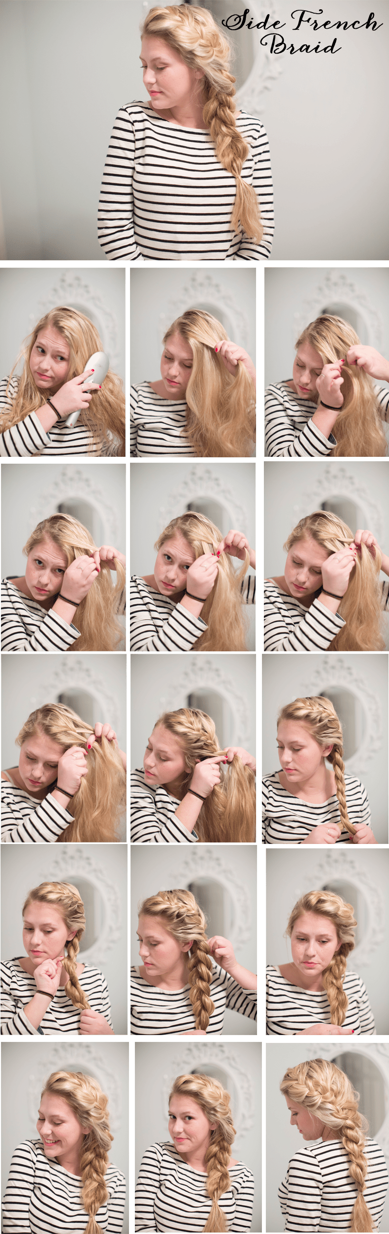 French Braid - Warkocz Na Bok Krok Po Kroku (799x2531), Png Download