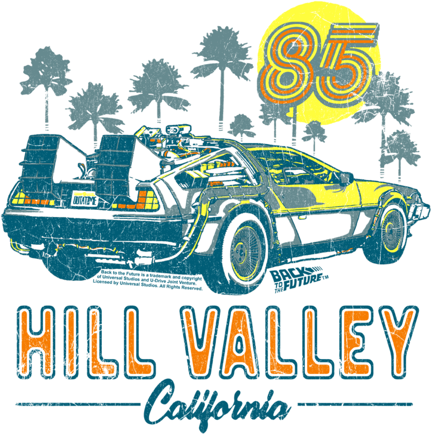 Back To The Future 85 Juniors Tank - Trevco Medium Junior-medium V-neck Tee Boy's (900x925), Png Download