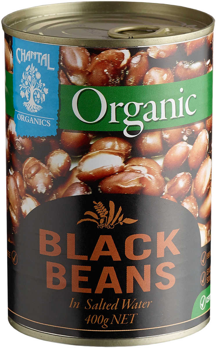 Black Beans In Can - Chantal Black Beans 400g (1280x1280), Png Download