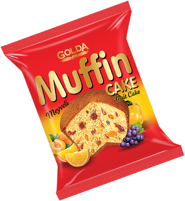 Golda Fruit Cake Muffin - Snack (1200x1200), Png Download