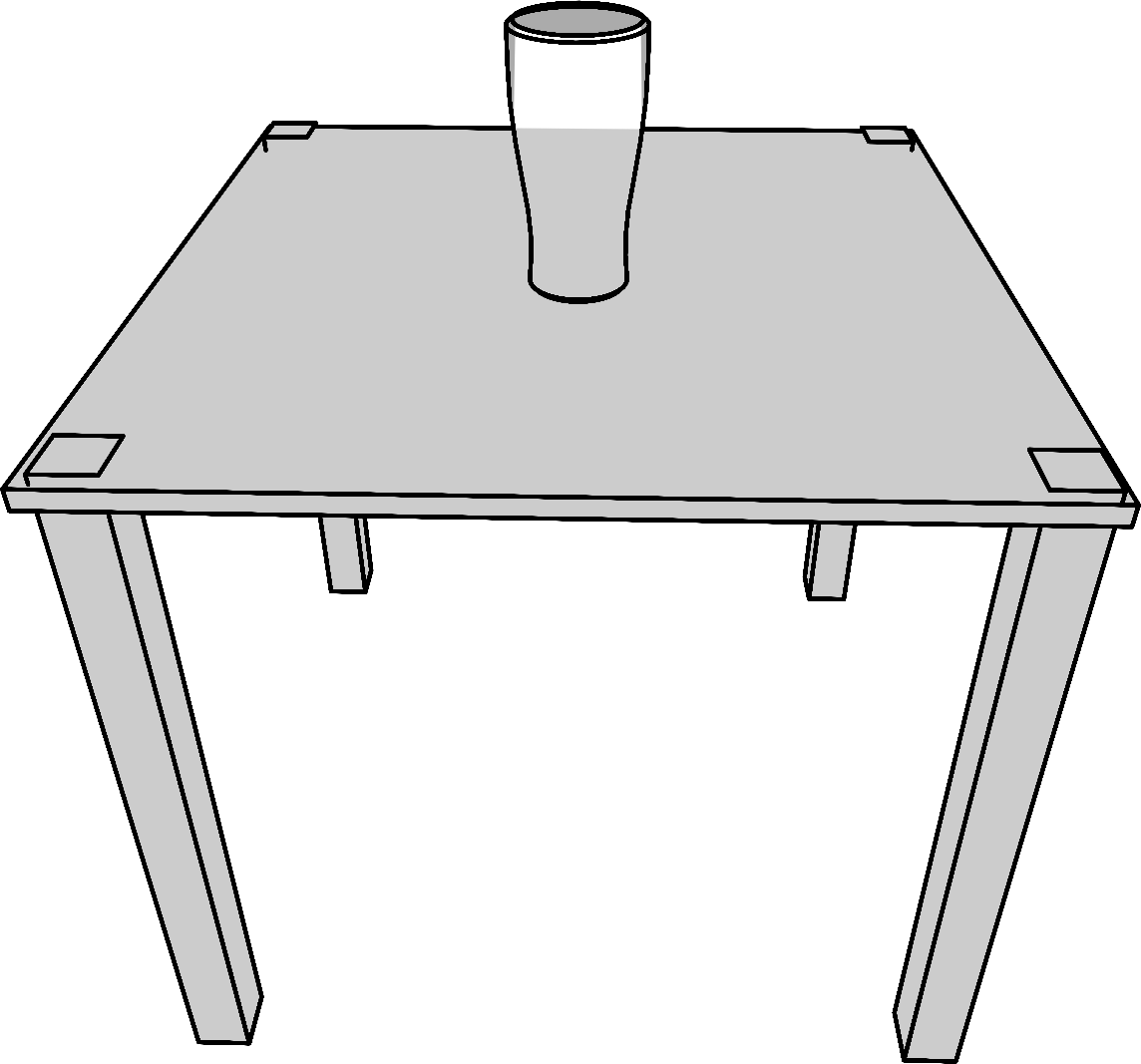 This Free Icons Png Design Of Glass On A Table (1144x1067), Png Download