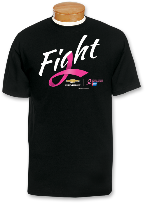 Chevrolet Breast Cancer Awareness Fight T Shirt Black - Jersey (553x700), Png Download