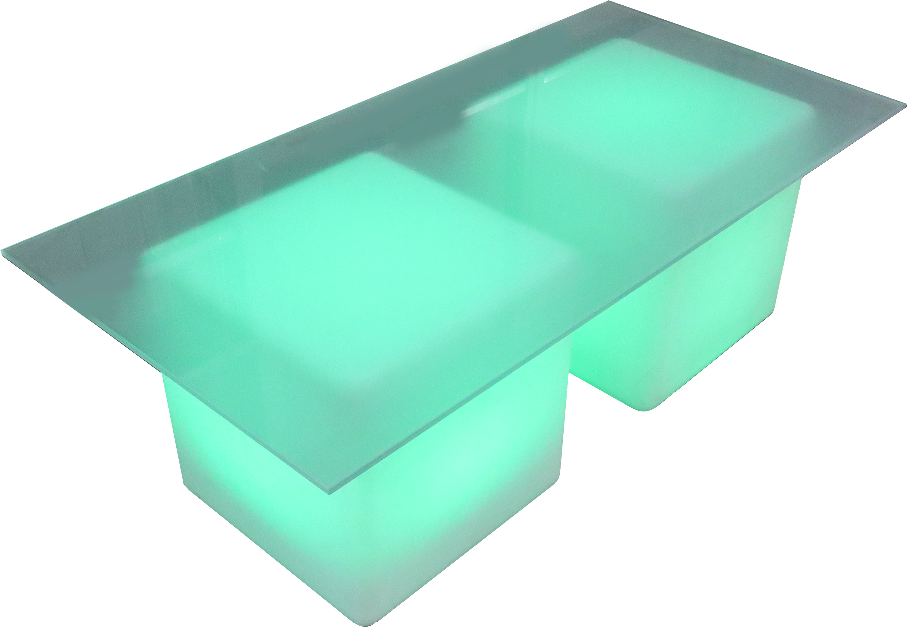 Led Glass Coffee Table, Led Furniture - Coffee Table (3372x2460), Png Download