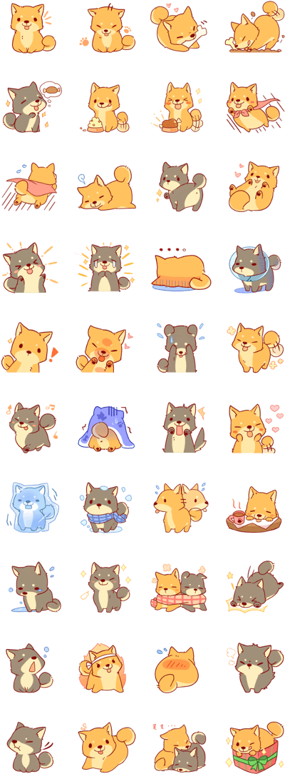 It Is A Sticker Of Japanese Shiba Inu - Tibi Shiba Inu Stickers (420x1121), Png Download