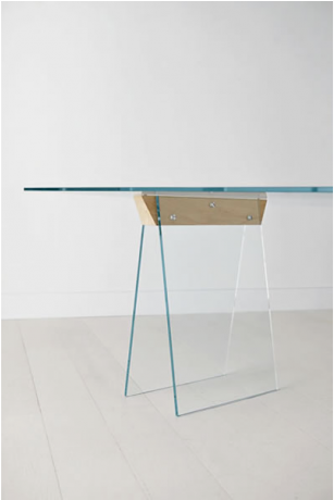Tonelli, Kasteel Extra-clear Glass Table And Trestles (650x650), Png Download