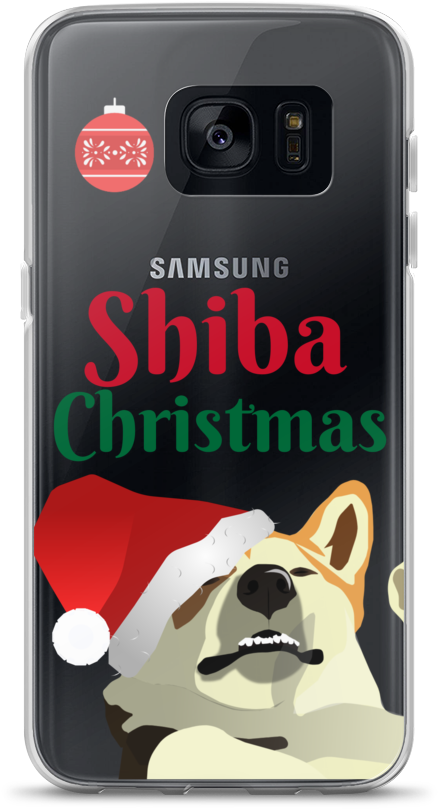 Shiba Christmas - Samsung Case - Samsung (1000x1000), Png Download